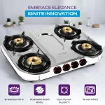 HeatMaster 4-Burner Gas Stove with Auto Ignition