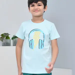 Little Star Cotton T-Shirt – Sky Blue