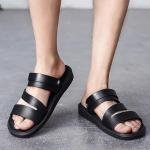 Classic Leather Open Shoes – Tan Comfort Fit