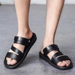 Classic Leather Open Shoes – Tan Comfort Fit