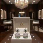 RK  Luxury Silver & Crystal Jhumka Earrings