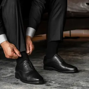 Executive Oxford – Premium Black Leather