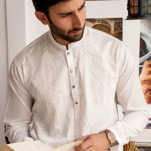 Classic Cotton Kurta – Off-White
