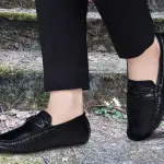Midnight Luxe Loafers – Black Velvet for Men