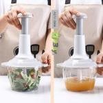 Push Chopper 2L Vegetable, Fruit & Meat Cutter Large Capacity 2 Liter Manual Kitchen Food Chopper