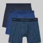 Classic Cotton Boxer Briefs – Pack of 3 (Black/Grey/Navy)