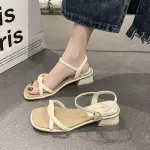 Urban Cross-Strap Open Sandals – Black Minimalist