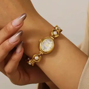 Luna Pearl Two-Tone Bracelet Watch