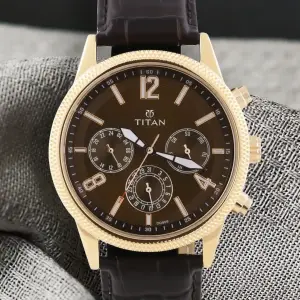 Titan Edge Classic Leather Chronograph