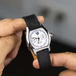 Veloura Midnight Black Leather Watch